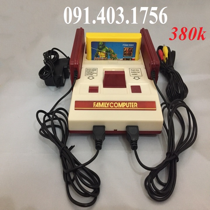 Máy chơi game điện tử 4 nút xưa + băng 500 game