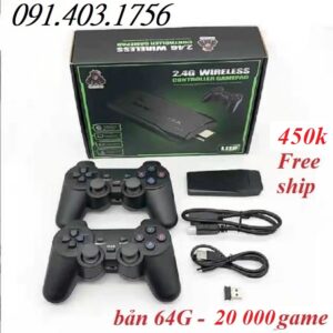 Máy Chơi Game Stick 4K HDMI không dây tải thêm pes-2020, pes 2022, rồng đen mortal kombat